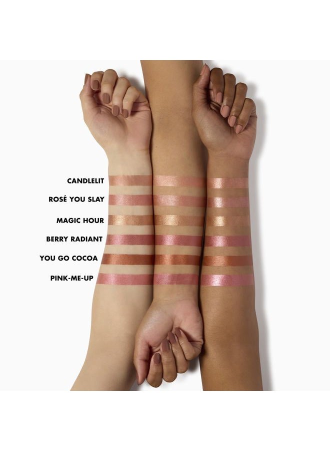 elf أداة تجميل هالو جلو بلش، أداة بلش سائلة للخدود المتألقة والمحمرة، مدعمة بالسكواليين، نباتية وخالية من القسوة، وردية اللون - Image 2