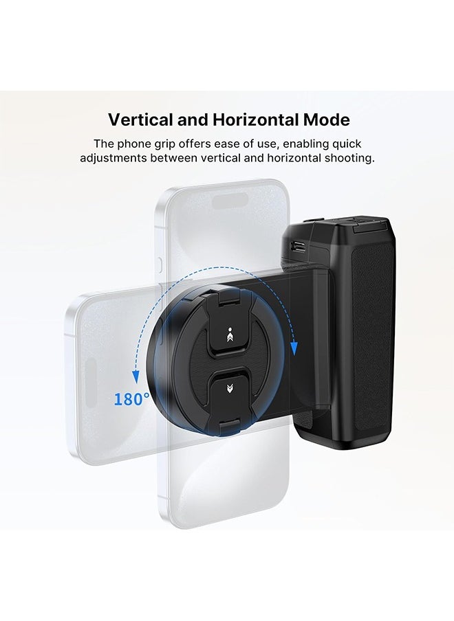 Ulanzi - Ulanzi MA35 Smartphone Camera Shutter Grip Compatibile with MagSafe for iPhone w Wireless Remote Control Phone Clamp Holder Selfie for 1/4" Tripod Mount Cold Shoe Extension Video Shooting Acccessories - Image 1