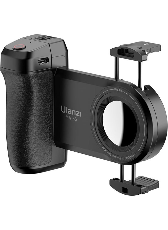Ulanzi - Ulanzi MA35 Smartphone Camera Shutter Grip Compatibile with MagSafe for iPhone w Wireless Remote Control Phone Clamp Holder Selfie for 1/4" Tripod Mount Cold Shoe Extension Video Shooting Acccessories - Image 1