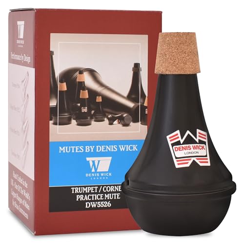 Denis Wick Practice Mute for Trumpet or Cornet, 5526 - Hand-Spun Aluminum Mute with Natural Cork - Brilliant Tone, Reliable Intonation & Tight-Bell Fit for Practice or Performance - 8 x 6 x 6 inches - Image 1