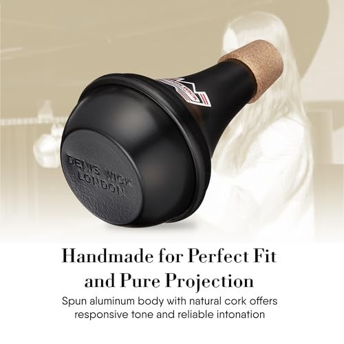 Denis Wick Practice Mute for Trumpet or Cornet, 5526 - Hand-Spun Aluminum Mute with Natural Cork - Brilliant Tone, Reliable Intonation & Tight-Bell Fit for Practice or Performance - 8 x 6 x 6 inches - Image 5