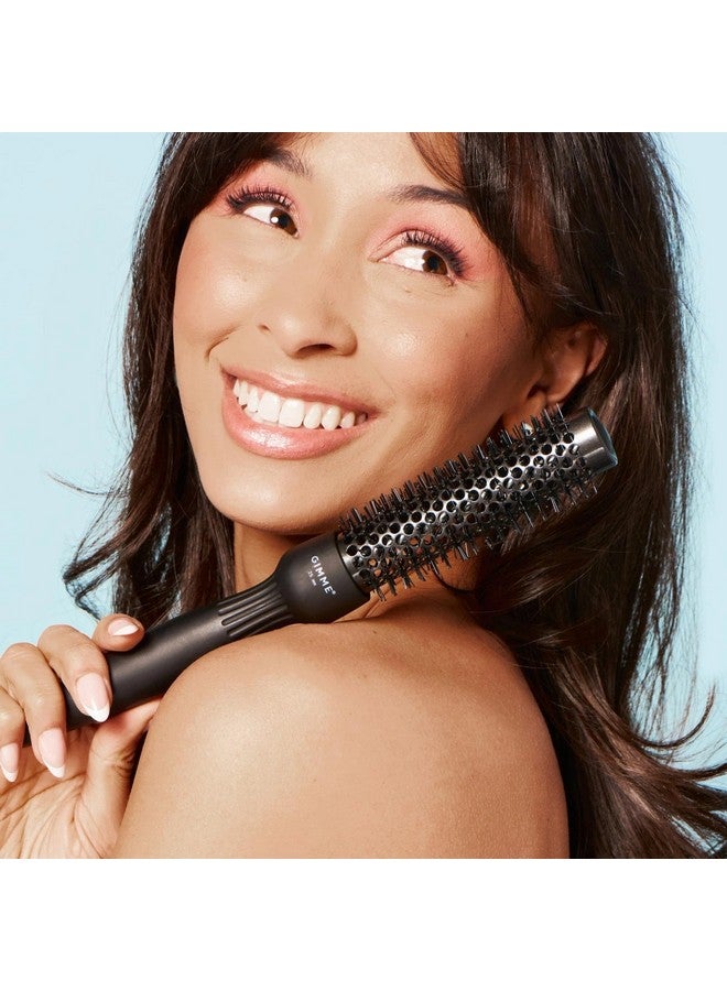 غيمي فرشاة بيوتي مستديرة، فرشاة حرارية صغيرة بحجم 25 مم للتجفيف والتجعيد، فرشاة تنفيس أسطوانية بشعيرات مقاومة للحرارة للحصول على أقصى حجم ولمعان، مقبض محكم لتسهيل التصفيف - Image 5