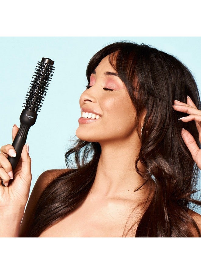 غيمي فرشاة بيوتي مستديرة، فرشاة حرارية صغيرة بحجم 25 مم للتجفيف والتجعيد، فرشاة تنفيس أسطوانية بشعيرات مقاومة للحرارة للحصول على أقصى حجم ولمعان، مقبض محكم لتسهيل التصفيف - Image 3