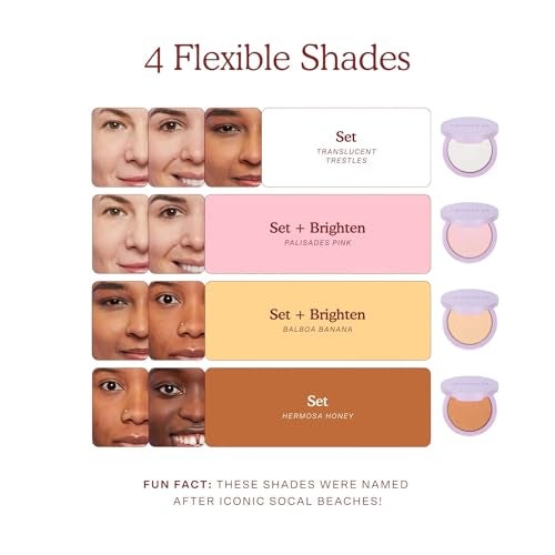 Tower 28 GetSet Pressed Setting Powder TalcFree Face Powder for Sensitive Skin with Kaolin Clay Squalane Brightens Sets Face Makeup TransferSweatProof Pink Palisades 035 oz - Image 3