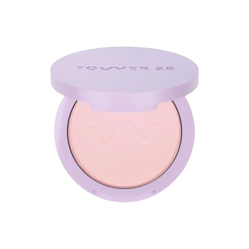 Tower 28 GetSet Pressed Setting Powder TalcFree Face Powder for Sensitive Skin with Kaolin Clay Squalane Brightens Sets Face Makeup TransferSweatProof Pink Palisades 035 oz - Image 1