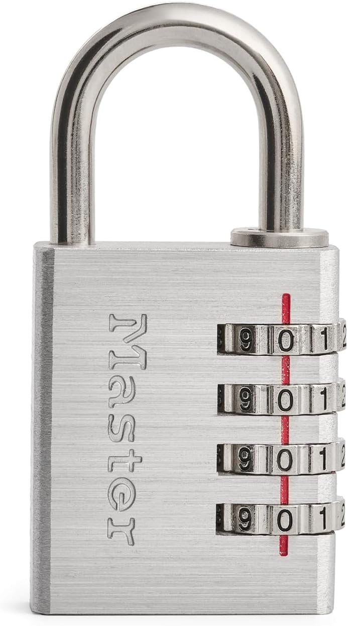 Master Lock 643D Set Your Own Combination Padlock - Durable Metal Body with Keyless Convenience, Black/Silver - Image 1