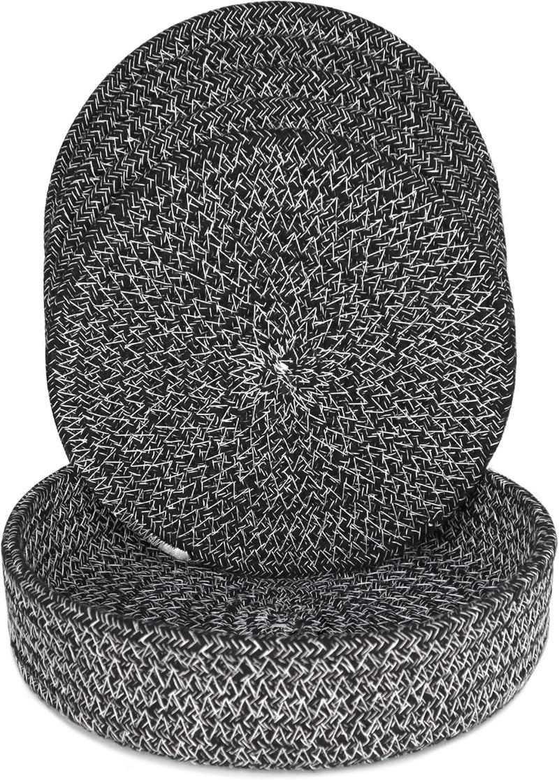 KITLAB 8 Inch Trivets for Hot Dishes Hot Pots and Pans Thick Heat Resistant Large Coaster for Kitchen Hot Pads Kitchen Essentials Kitchen Decor for Table  Countertop with Storage Basket 5 Pcs - Image 1