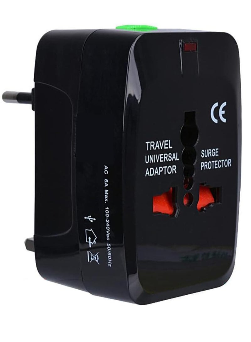 TYCOM Travel Adapter Worldwide All in One Universal Power Plug Adapter for USA EU UK AUS Cell Phone Laptop