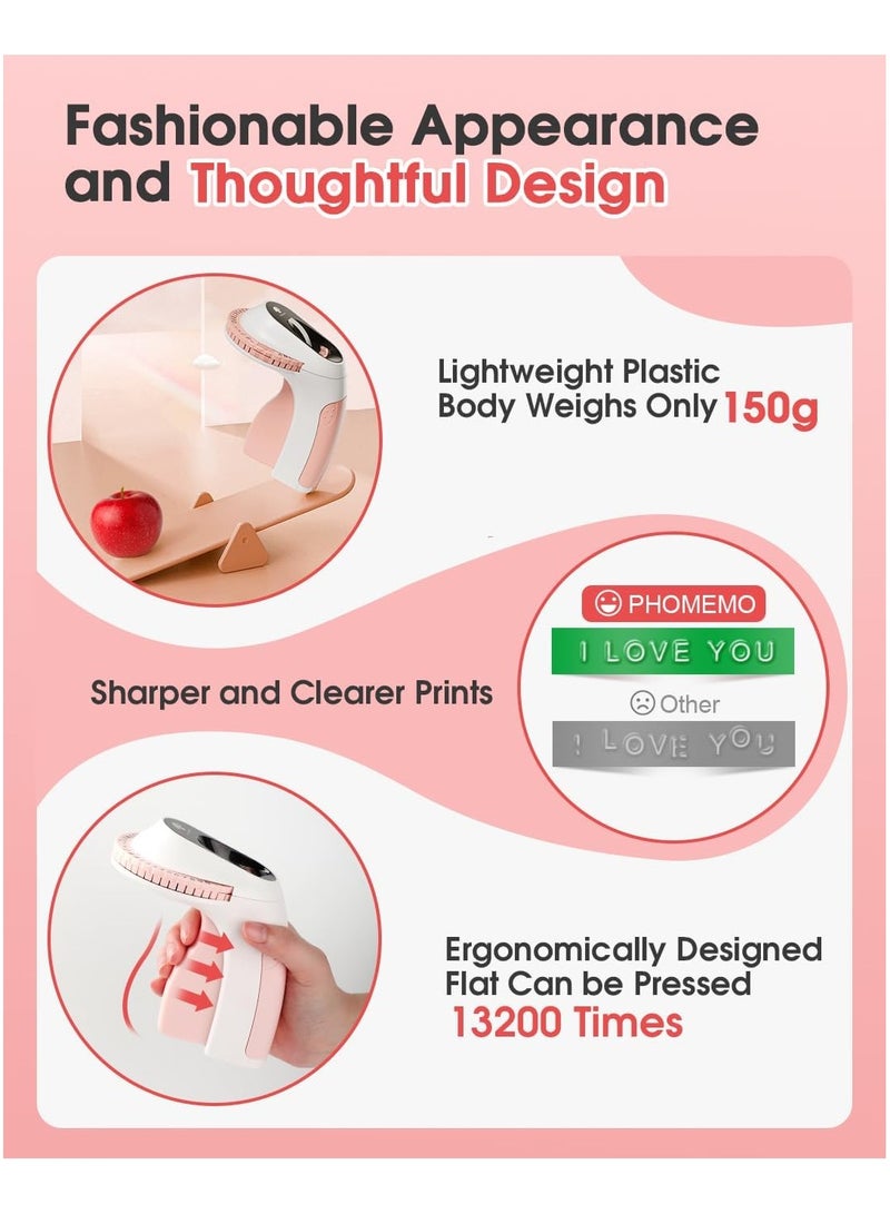 Phomemo Embossing Label Maker with 6 Tapes, Retro Vintage Embossed Label Maker Writer, Handheld Old School Label Maker with 6 Rolls Embossing Tapes for Office Home Organization and DIY - Image 3