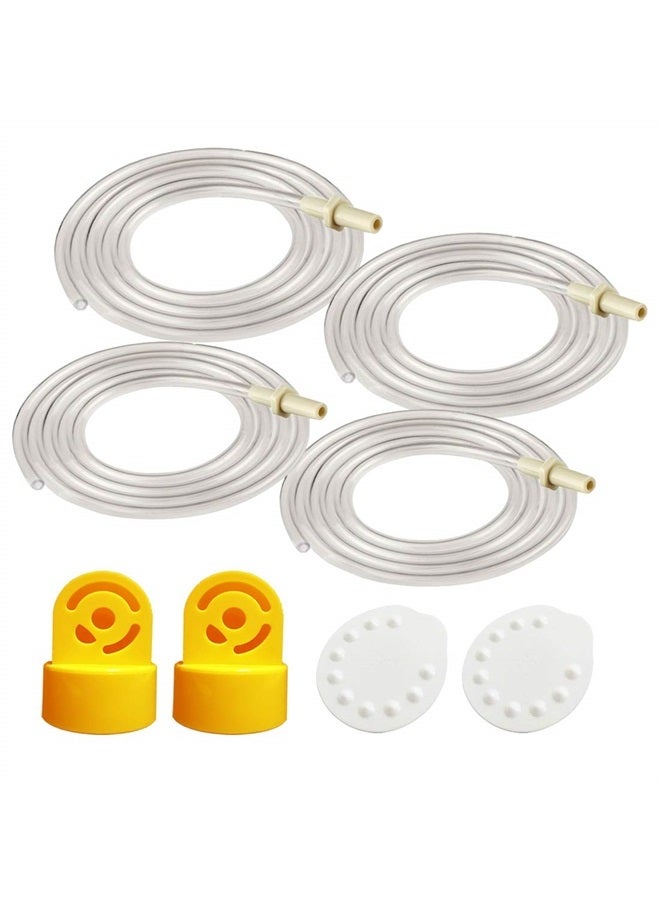 Maymom Tubing Compatible with Medela Replacement Tubing (Two Packs, 4 Tubes) 2 Valves and 2 Membranes for Medela Pump in Style Advanced Breast Pump Released After Jul 2006.Retail Pack Made by Maymom - Image 1