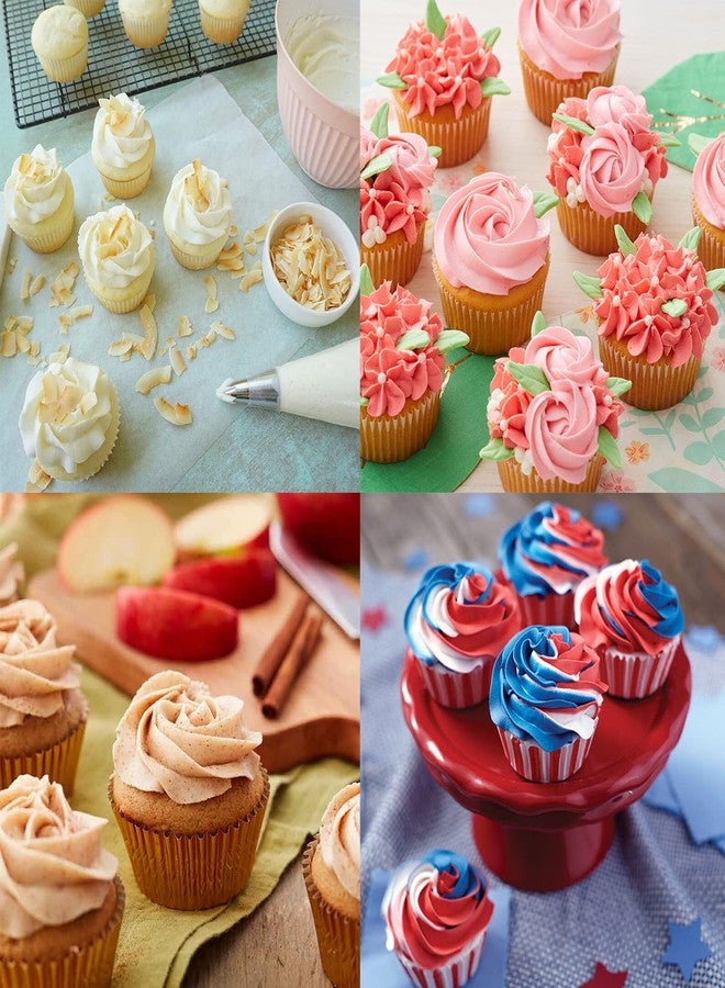 Hendiy Large Piping Cakes Decoration Set Nozzles Tips Piping Kit for Pastry Cupcakes Cakes Cookies Decorating Stainless Steel Kitchen Gadgets Decor (5 Pieces/set) - Image 3