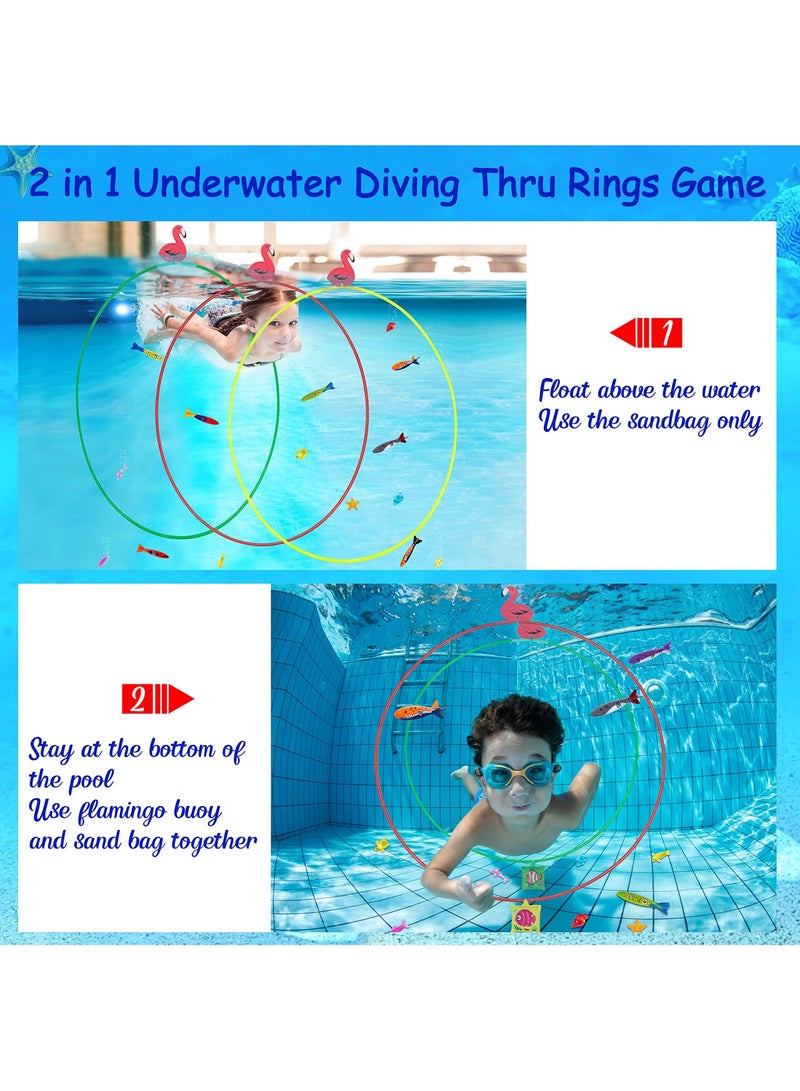Sweet seven 29PCS Colorful Swimming Diving Toys Set - Fun Underwater Water Games for Kids Ages 8-12, 4-8, and Adults - Pool Games and Water Sports Training Program - Perfect Swimming Gift - Image 4