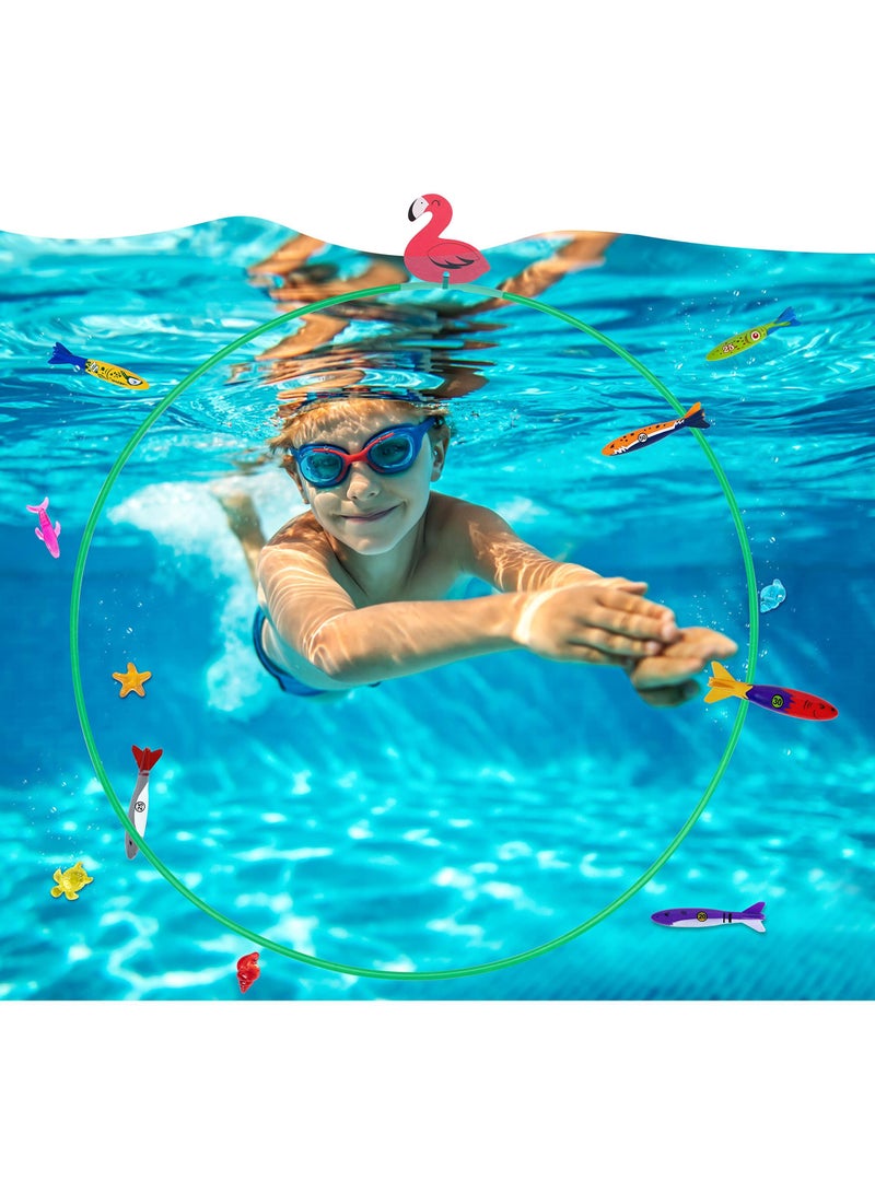 Sweet seven 29PCS Colorful Swimming Diving Toys Set - Fun Underwater Water Games for Kids Ages 8-12, 4-8, and Adults - Pool Games and Water Sports Training Program - Perfect Swimming Gift - Image 3