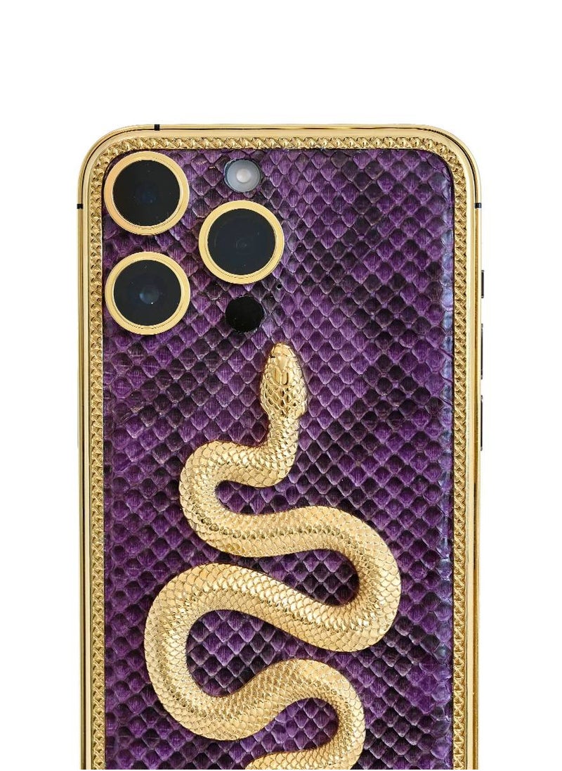 CAVIAR Caviar Luxury 24k Gold Plated Customized iPhone 15 Pro Max 512 GB Gold Titanium Snake  - Image 4