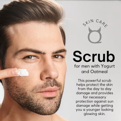 Qraa Men Vitamin C Skin Lightening Face Scrub| With Yogurt and Oatmeal - Image 5