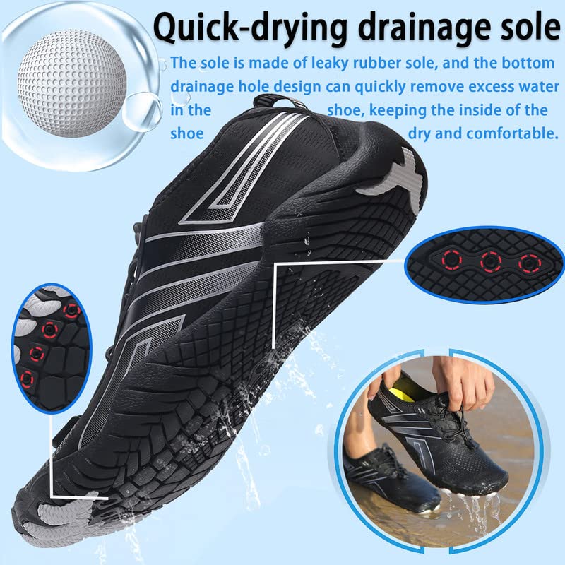 ziitop Water Shoes for Women Mens Barefoot Shoes Quick Dry Aqua Outdoor Sports for Swim Pool Beach Surf Walk Water Yoga River Lake Hiking Kayaking - Image 4