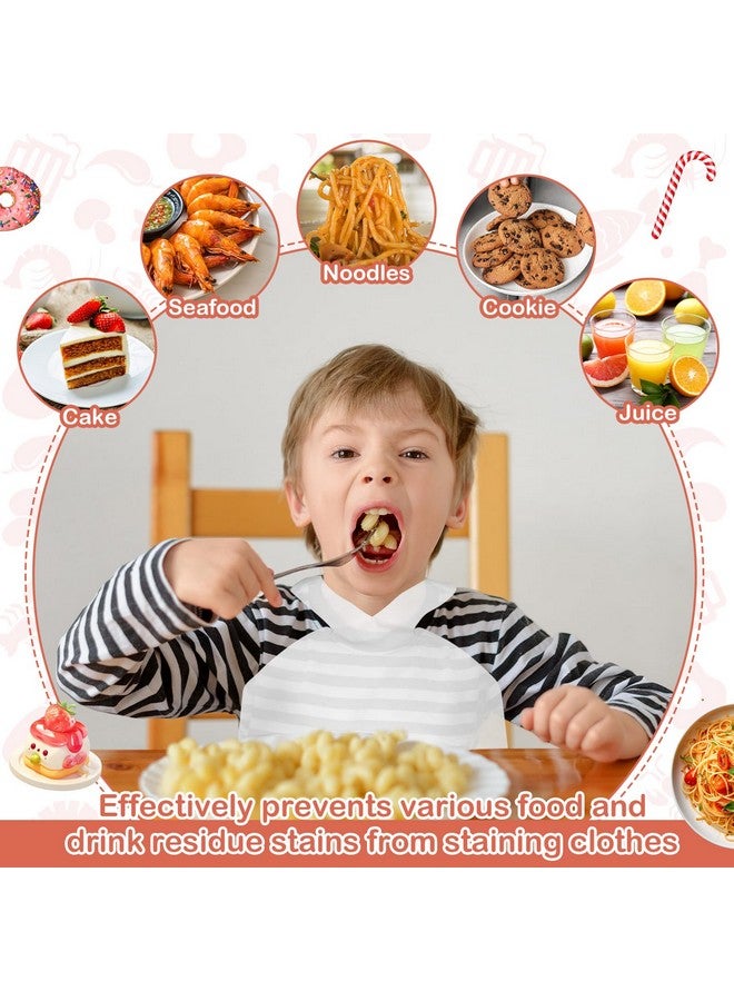 Skicuff 500 Pcs Disposable Plastic Bibs Bulk 11x15.75 Inch Waterproof Oil Proof Eating Bibs with Crumb Catcher for Kids Kindergarten - Image 4