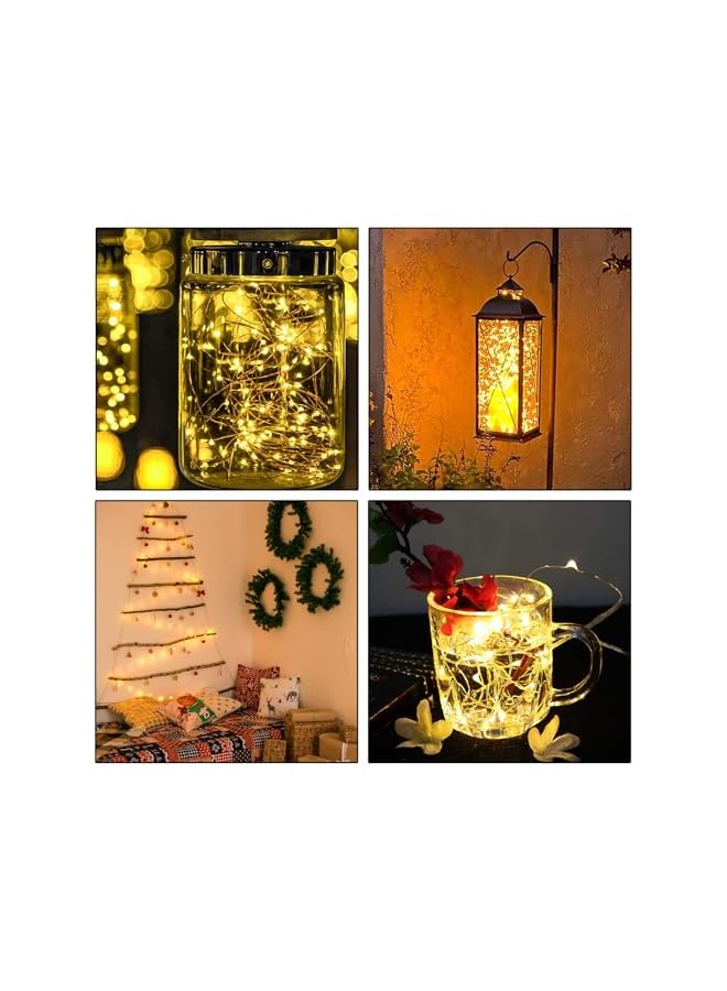 The Bros 6 Pack Fairy Lights: Battery-Operated Mason Jar Lights for DIY Party, Wedding, Christmas & Valentines Day Decorations - 2M/78.7inch 20 LED Linghts (Warm light)  - Image 3