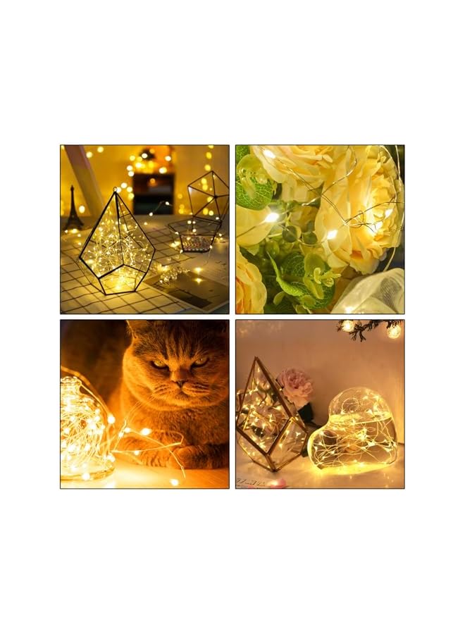 The Bros 6 Pack Fairy Lights: Battery-Operated Mason Jar Lights for DIY Party, Wedding, Christmas & Valentines Day Decorations - 2M/78.7inch 20 LED Linghts (Warm light)  - Image 4