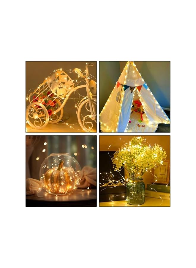 The Bros 6 Pack Fairy Lights: Battery-Operated Mason Jar Lights for DIY Party, Wedding, Christmas & Valentines Day Decorations - 2M/78.7inch 20 LED Linghts (Warm light)  - Image 5