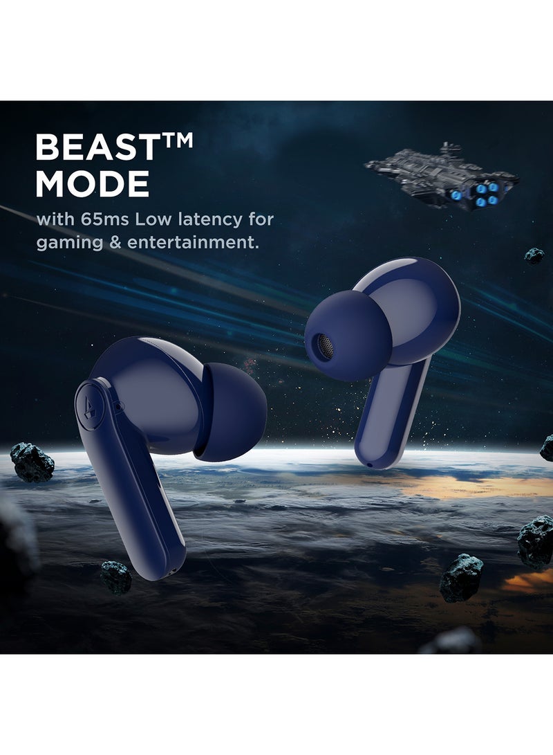 Airdopes 131 PRO Wireless Earbuds – 11mm Dynamic Drivers, 45Hrs Total Playback, ASAP Fast Charging, Quad Mic with ENx Environmental Noise Cancellation, Low Latency, IPX5 Water Resistant – Royal Blue - Image 3