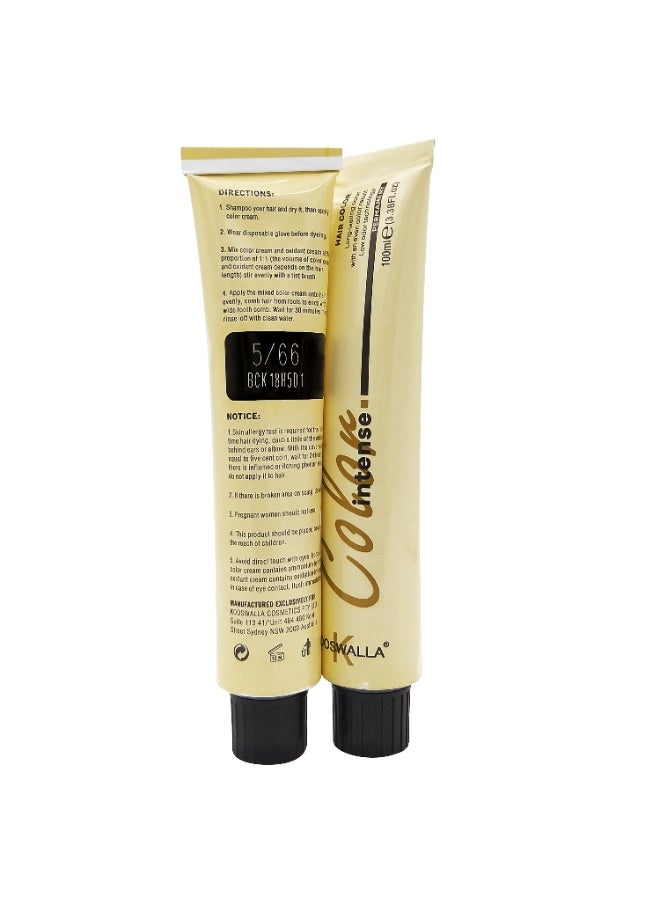 Kooswalla Hair Color - 5/66 Light Intense Violet Brown - 100ml - Image 4