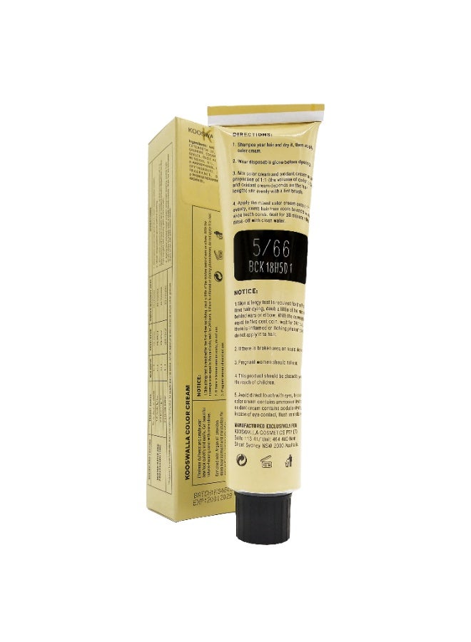 Kooswalla Hair Color - 5/66 Light Intense Violet Brown - 100ml - Image 3