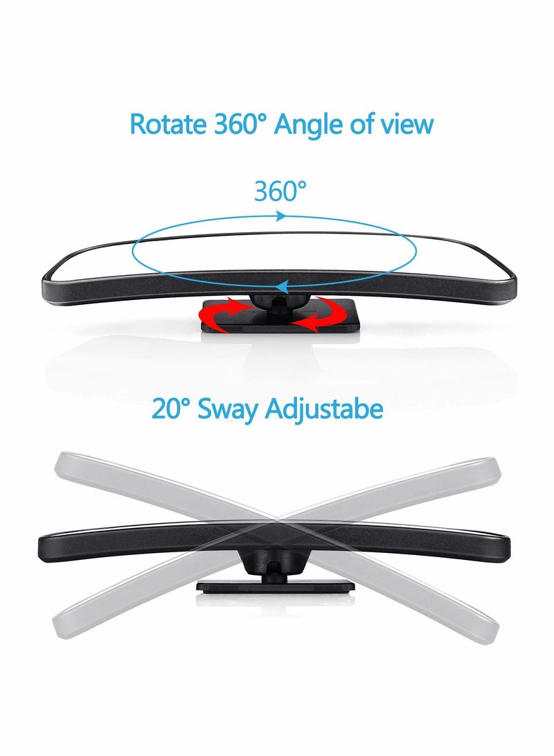KASTWAVE Blind Spot Mirror Rectangular, HD Glass Convex Lens Frameless Adjustable Blind Spot Mirror  - Image 3