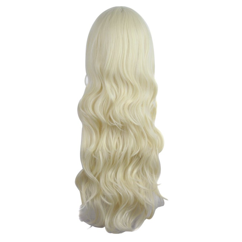 MapofBeauty 28 Inch/70 cm Charming Women Long Curly Full Hair Wig (Light Blonde) - Image 4