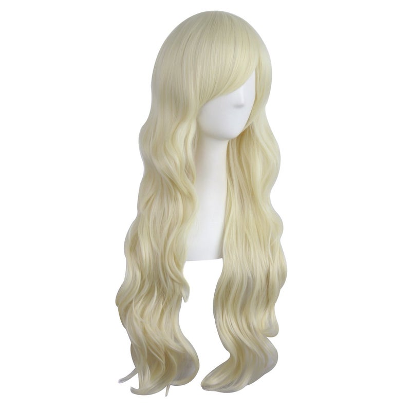 MapofBeauty 28 Inch/70 cm Charming Women Long Curly Full Hair Wig (Light Blonde) - Image 2