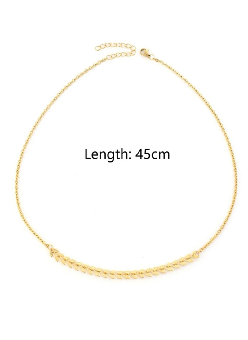 NOON'S UP - Elegant Stainless Steel Gold Plated Necklace For Women - Image 1
