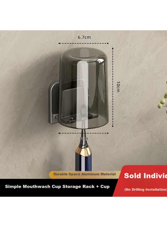 Jiadoo Toothbrush Holder Wall Mounted Electric Toothbrush Stand With Cup For Bathroom