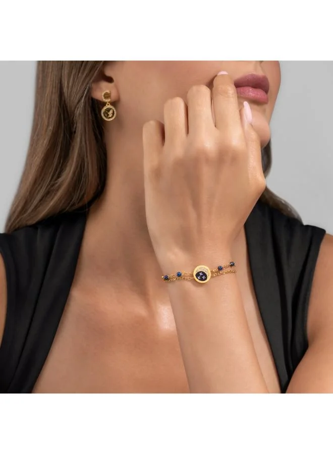 CERRUTI 1881 Elettra  Navy Sandstone Crystals Bracelet