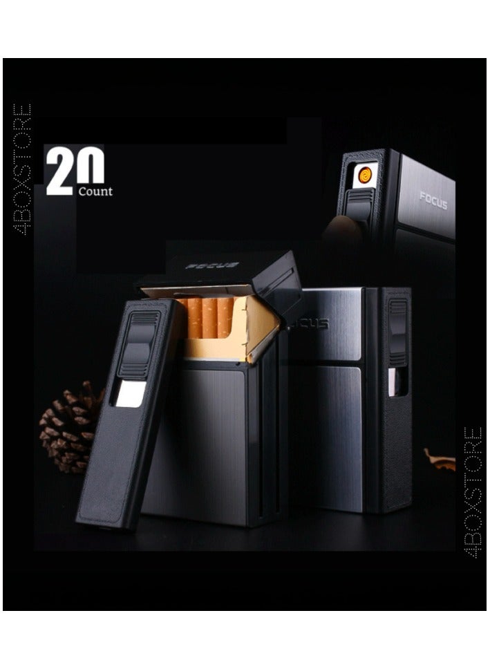 ولاعة USB مع حافظة واقية - مقاومة للرياح، بدون لهب وقابلة لإعادة الشحن - تصميم أنيق ومحمول مع بطارية تدوم طويلاً - مثالية للشموع والتخييم والاستخدام اليومي - Image 2