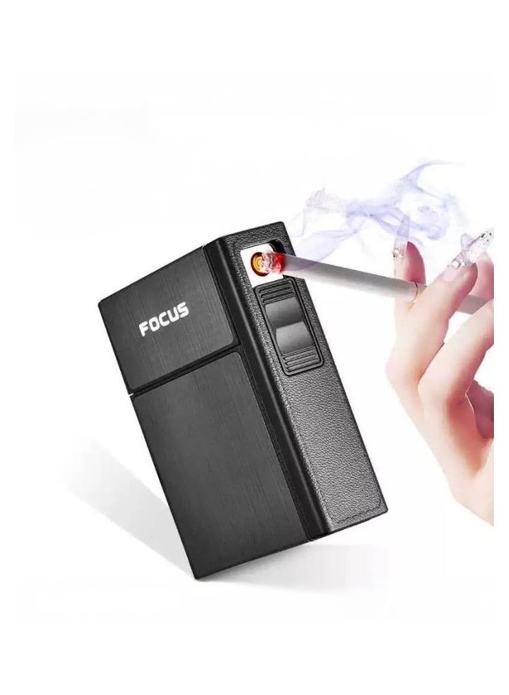 ولاعة USB مع حافظة واقية - مقاومة للرياح، بدون لهب وقابلة لإعادة الشحن - تصميم أنيق ومحمول مع بطارية تدوم طويلاً - مثالية للشموع والتخييم والاستخدام اليومي - Image 3