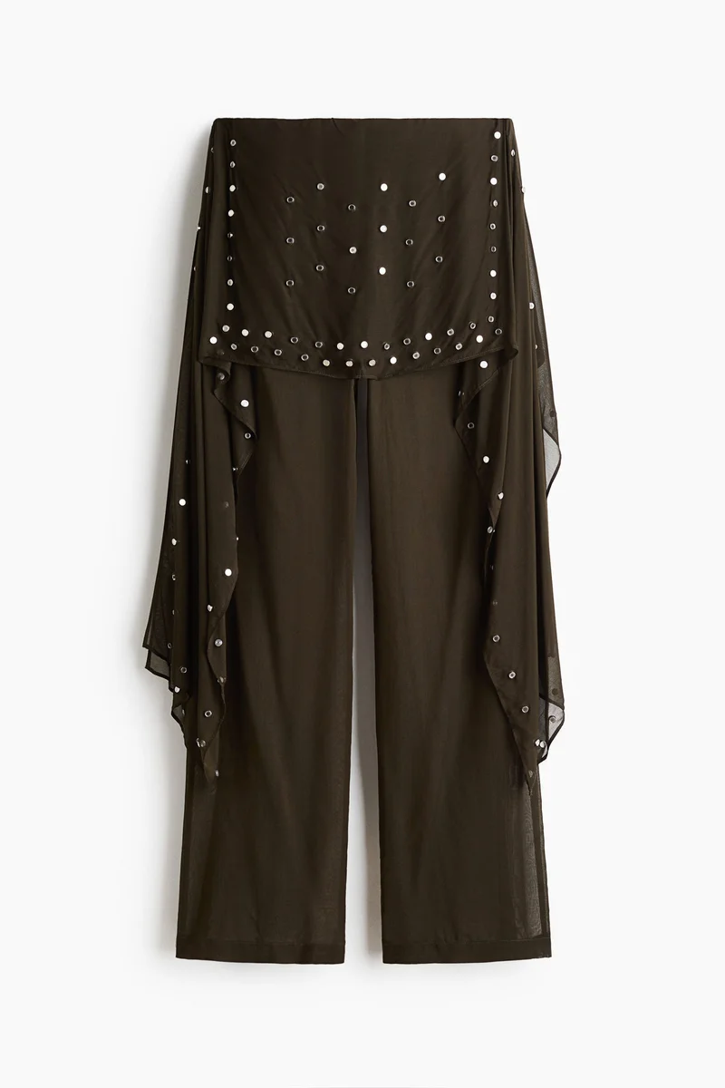 H&M Studded skirt-layered trousers