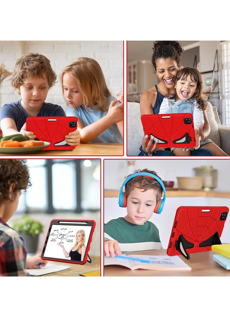 Spider Style Case Compatible for iPad Pro 11 Inch(2018/2020/2021/2022)/iPad Air 4th Gen 10.9 Inch(2020)/iPad   Air 5th Gen 10.9(2022) Shockproof Protective Cover with Pencil Holder  Kickstand for Kids Children - Image 5