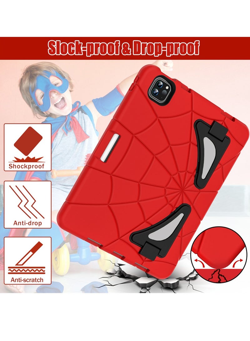 Spider Style Case Compatible for iPad Pro 11 Inch(2018/2020/2021/2022)/iPad Air 4th Gen 10.9 Inch(2020)/iPad   Air 5th Gen 10.9(2022) Shockproof Protective Cover with Pencil Holder  Kickstand for Kids Children - Image 4