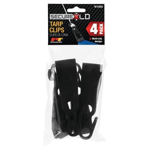 Performance Tool W1892 4-Pack Heavy Duty Tarp Clips - Secures Tarps, Awnings, Canopies, Covers - Ideal for Camping, Caravan, Swimming Pool, Boat - Image 5