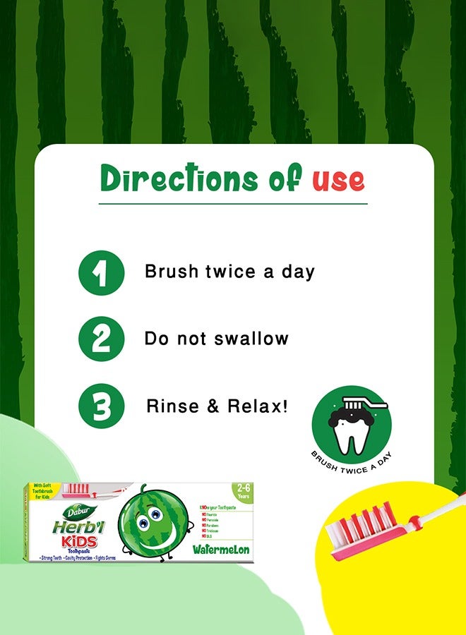Watermelon Toothpaste With Soft Toothbrush