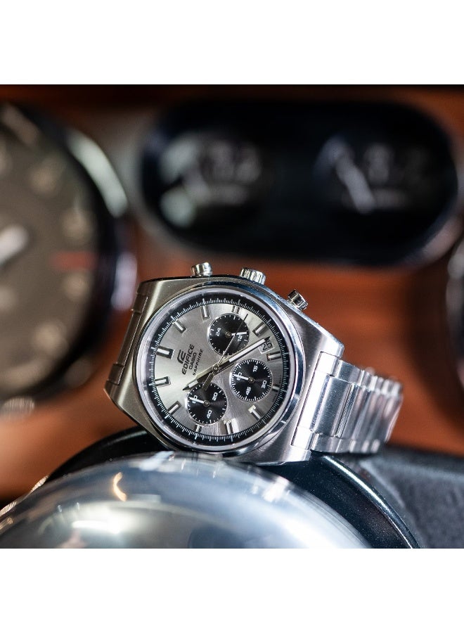 CASIO ساعة يد للرجال من إيديفيس باند من الفولاذ المقاوم للصدأ مع كرونوغراف تناظري قياسي EFB-730D-7A-47 × 40 × 11 مم - Image 5