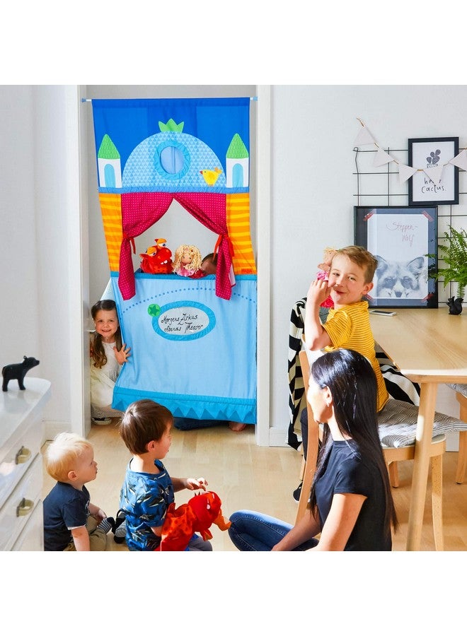 HABA Doorway Puppet Theater - Space Saver with Adjustable Rod: Ideal for Pretend Play, Hand Puppets, Educational Kids Activities, & Toys for Toddlers - Image 2