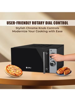 SPJ SPJ Microwave Oven 20L, 700W With 6 Power Levels, Child-Safety-Lock, Defrost Function, 30 Minutes Timer, Express Cook, Easy to Use, Best for Home & Office, Colour - BLACK, MWBLU-20L002  - Image 2