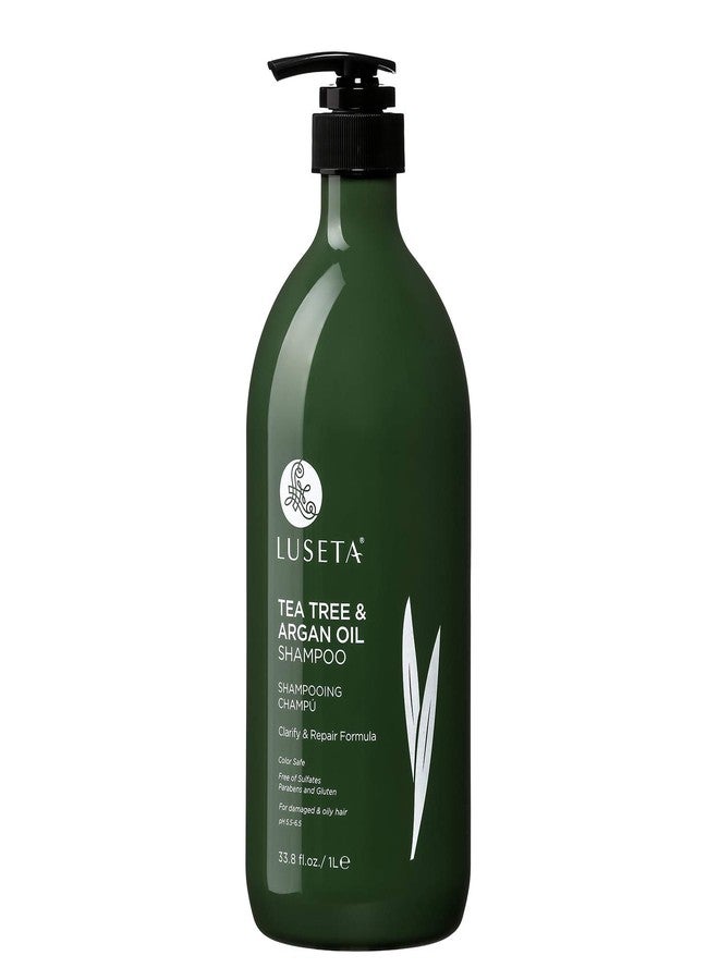 L LUSETA Luseta Tea Tree Oil Shampoo 33.8oz- Natural Anti Dandruff Treatment for Dry and Damaged Hair, Sulfate Free & Safe for Color Treated Hair - Image 1