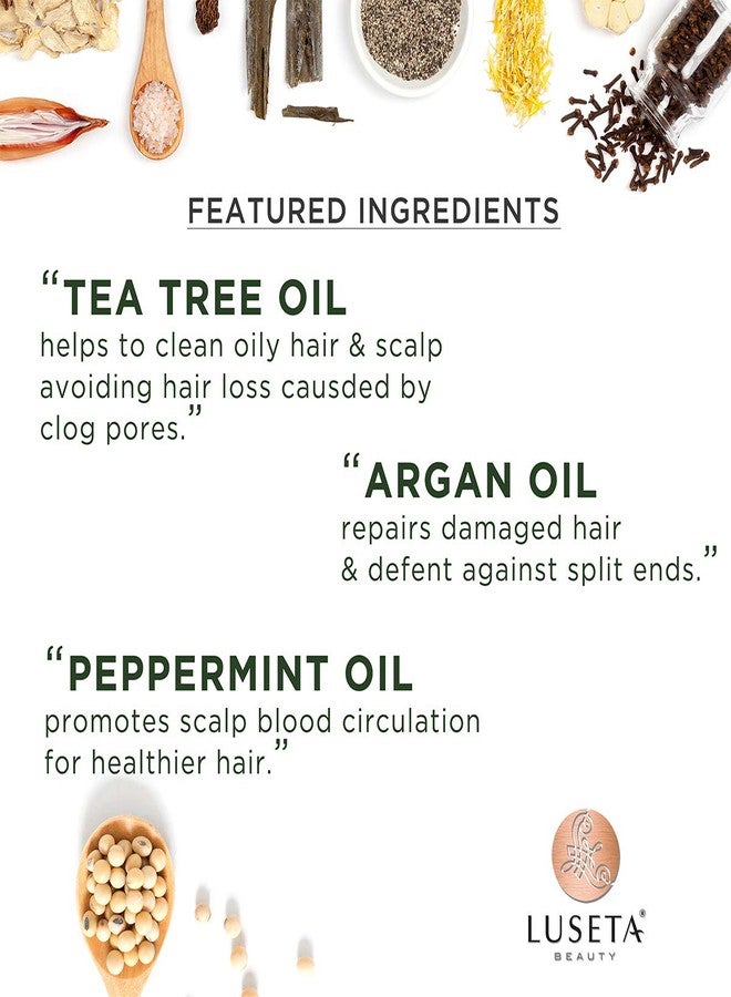 L LUSETA Luseta Tea Tree Oil Shampoo 33.8oz- Natural Anti Dandruff Treatment for Dry and Damaged Hair, Sulfate Free & Safe for Color Treated Hair - Image 3
