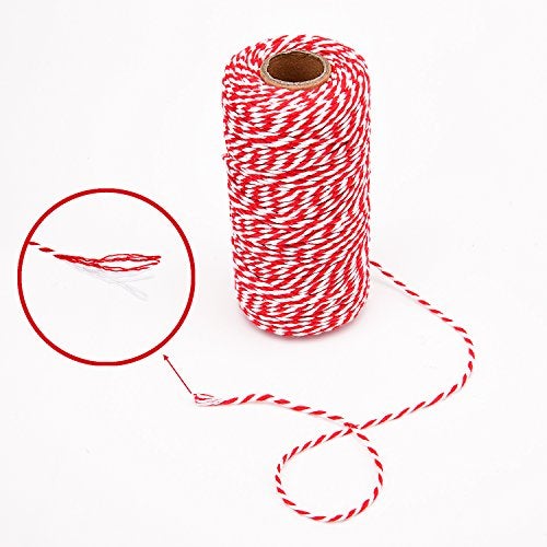 Sunmns 3 Roll Christmas Twine Cotton String Rope Cord for Gift Wrapping, Arts Crafts, 984 Feet (Multicolor A) - Image 4