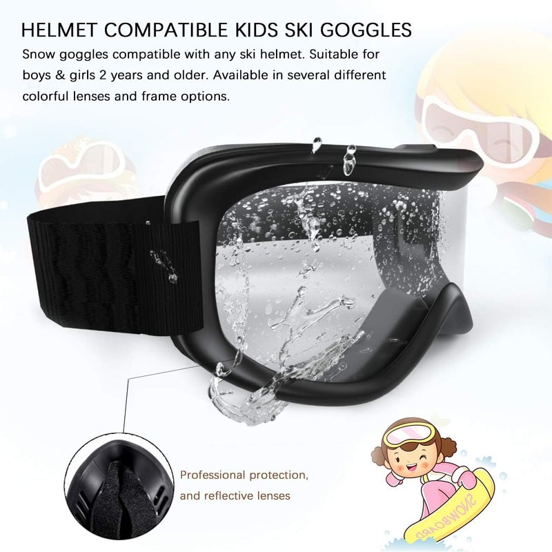 MAXJULI Kids Ski Goggles - Helmet Compatible Snow Goggles for Baby &Toddler with 100% UV Protection Age 0-4 4301 - Image 3