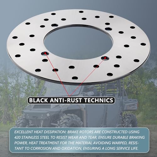 RAPIHIDAN Rear Brake Rotor Dsic 5248250 Compatible with Polaris Sportsman Ranger 400 500 570 700 800 900 1000, ACE 325 500 570 900, EM1400 2014-2021, RZR 570 800 - Image 4