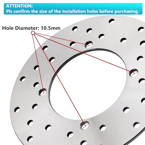 RAPIHIDAN Rear Brake Rotor Dsic 5248250 Compatible with Polaris Sportsman Ranger 400 500 570 700 800 900 1000, ACE 325 500 570 900, EM1400 2014-2021, RZR 570 800 - Image 2