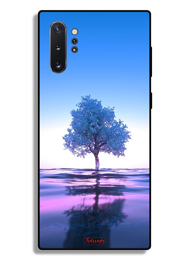 Tolwak Samsung Galaxy Note 10 Plus 4G Protective Case Cover Tree Neon Body Of Water Reflection Digital Art - Image 2